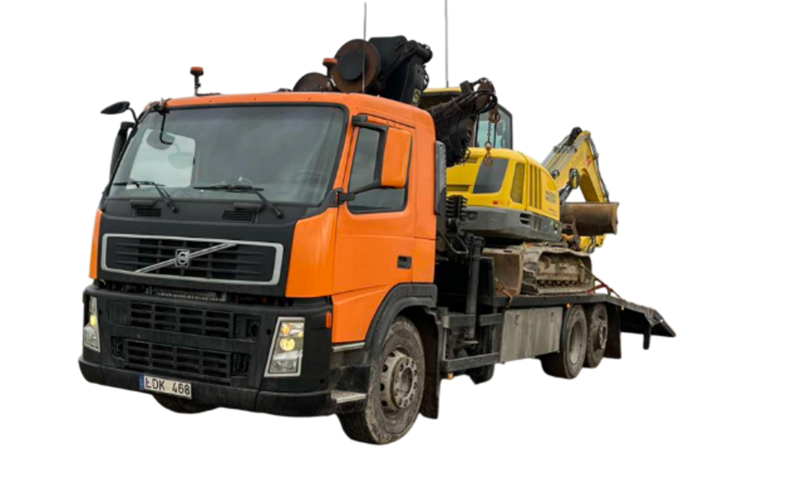 Nuoma: Sunkvežimis su platforma ir kranu Volvo FM400